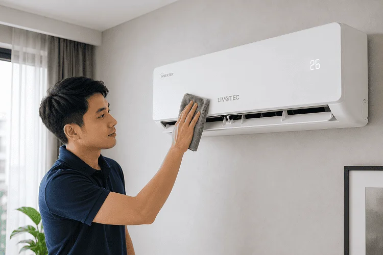 Vệ sinh máy lạnh định kỳ từ 3 - 4 tháng/lần khi sử dụng thường xuyên