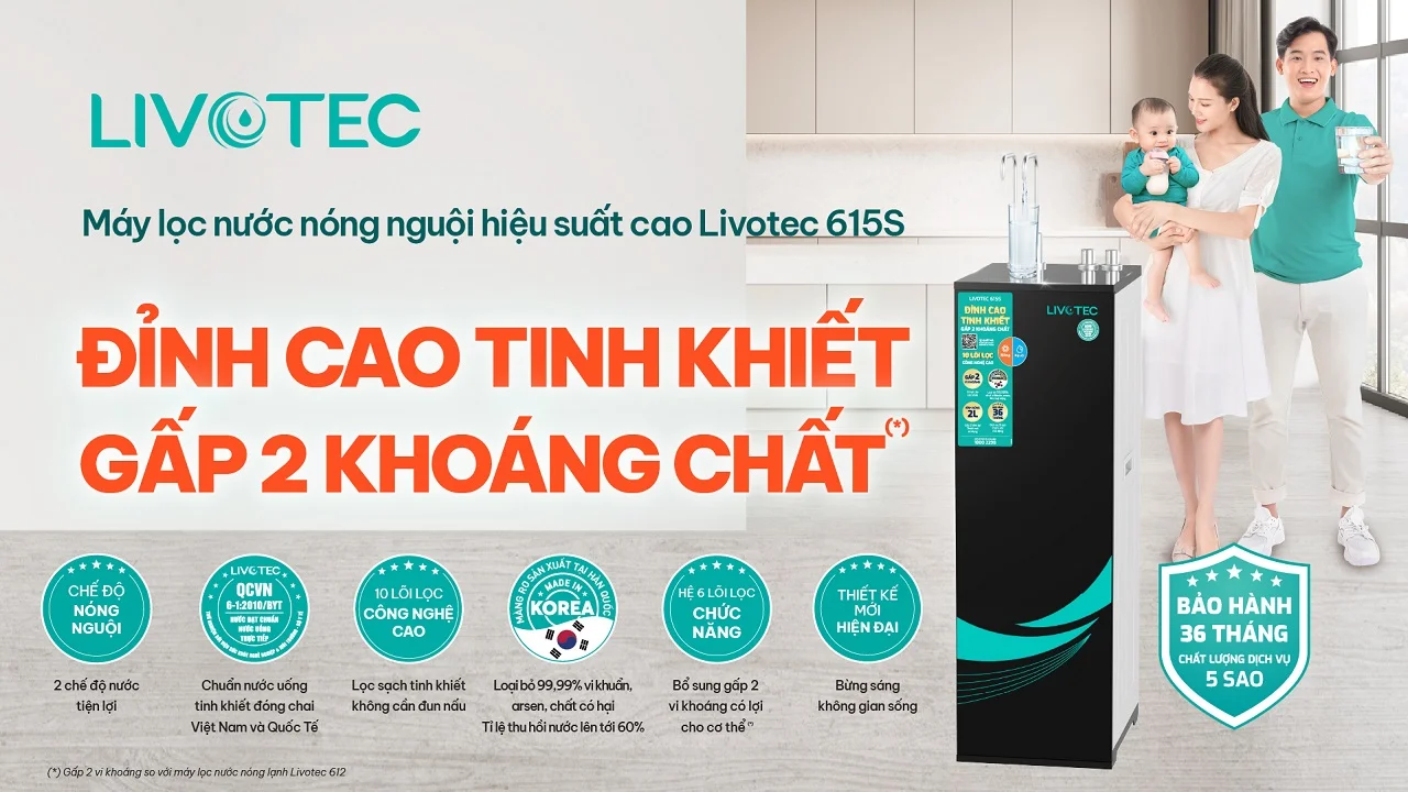 Máy lọc nước nóng nguội Livotec 615S