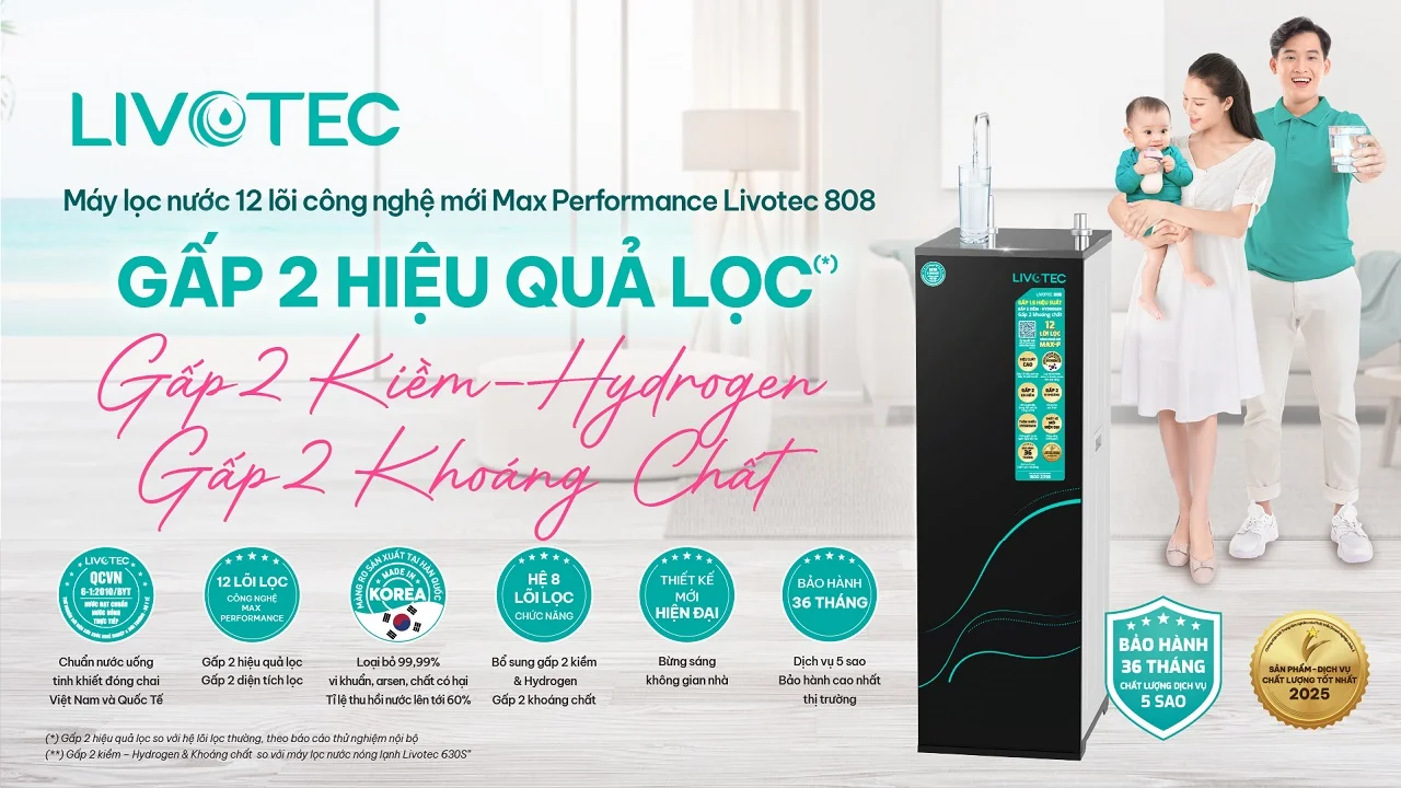 Máy lọc nước 12 lõi công nghệ mới Max Performance