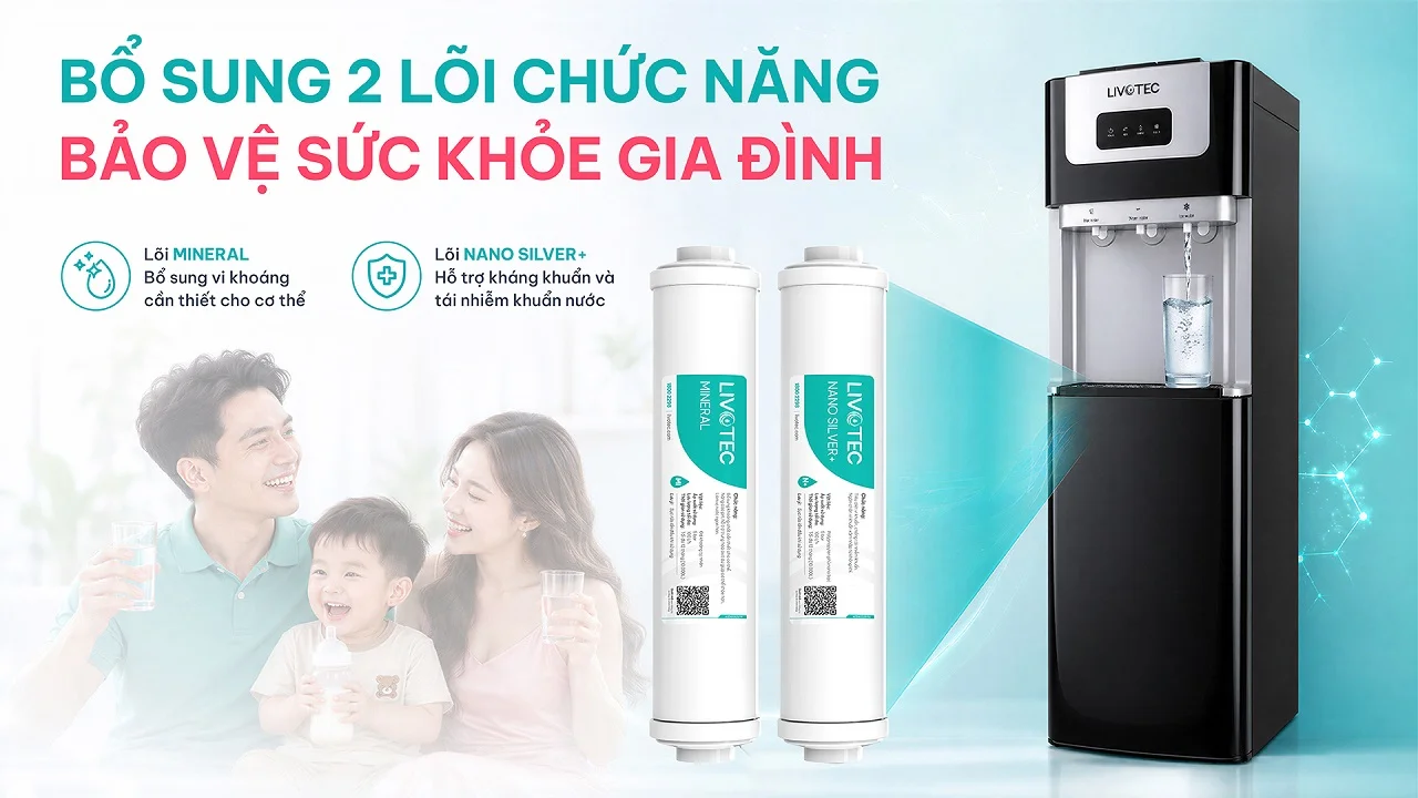 Livotec LD150S trang bị 2 lõi bù khoáng