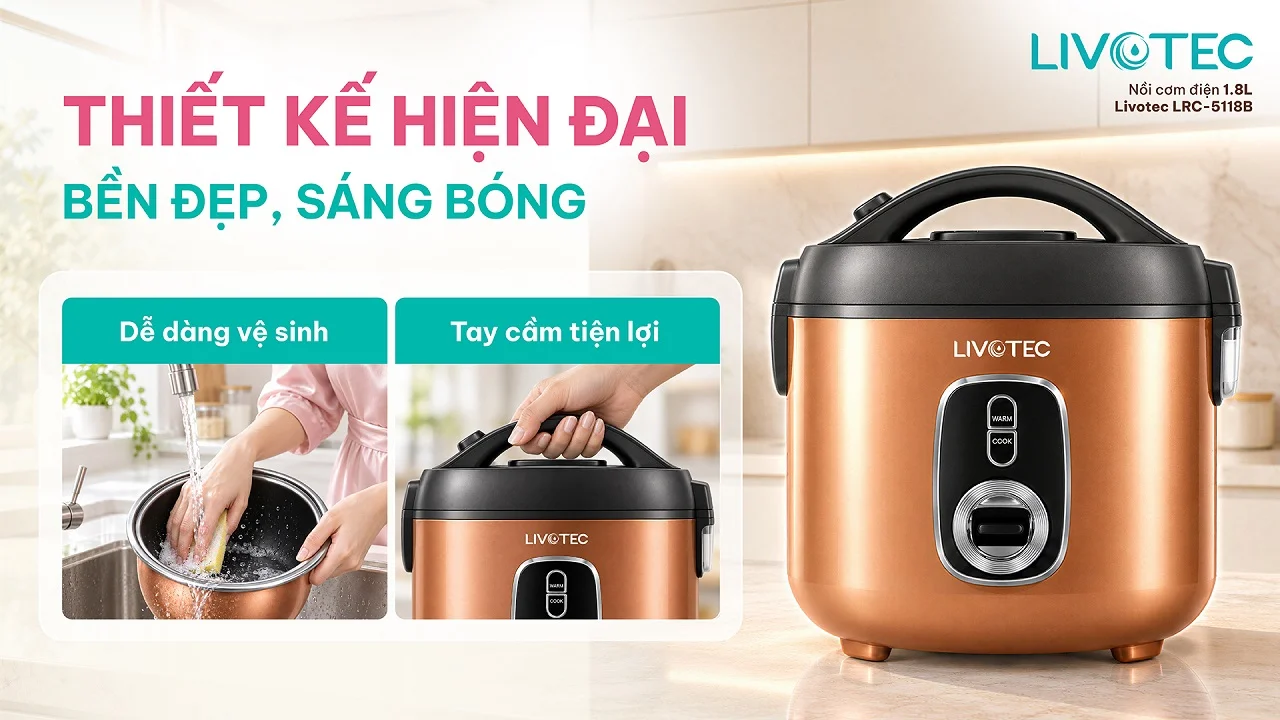 Livotec LRC-5118B thiết kế màu nâu tối giản