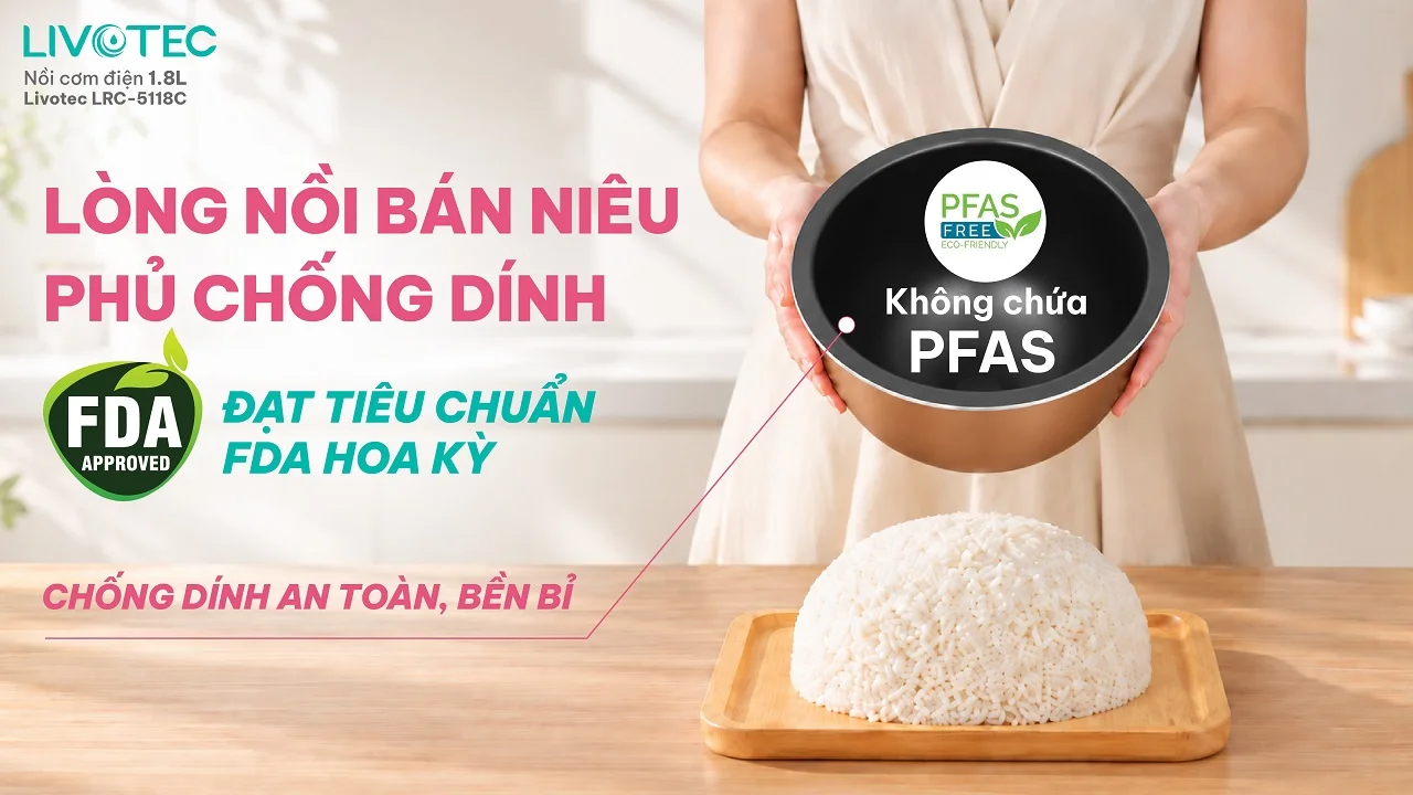 Livotec LRC-5118C phủ chống dính cao cấp