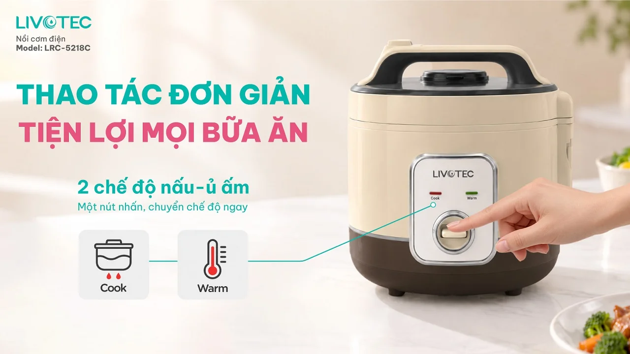 Livotec LRC-5218C thao tác đơn giản tiện lợi