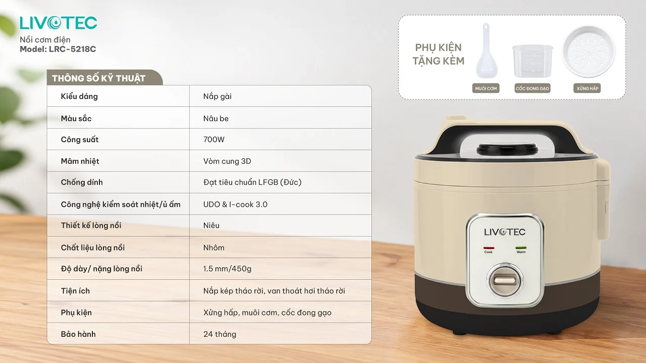 Livotec LRC-5218C thông số kỹ thuật