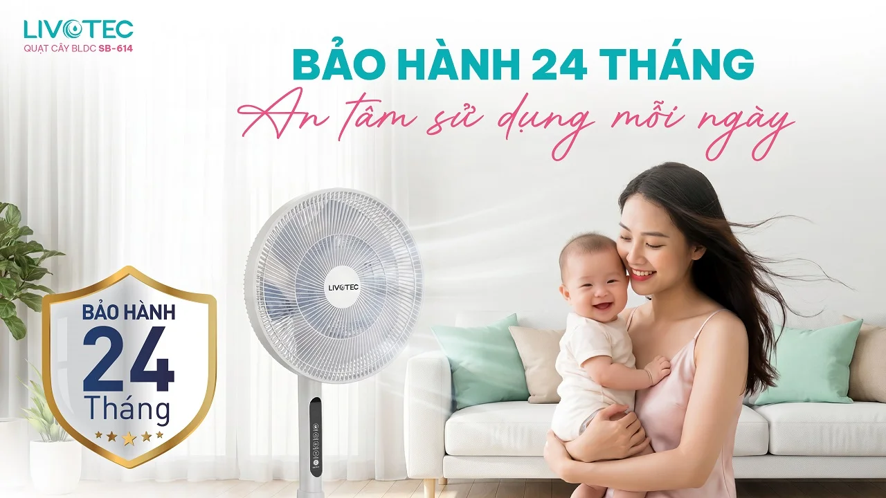 Quạt cây BLDC Livotec SB-614 bảo hành 24 tháng
