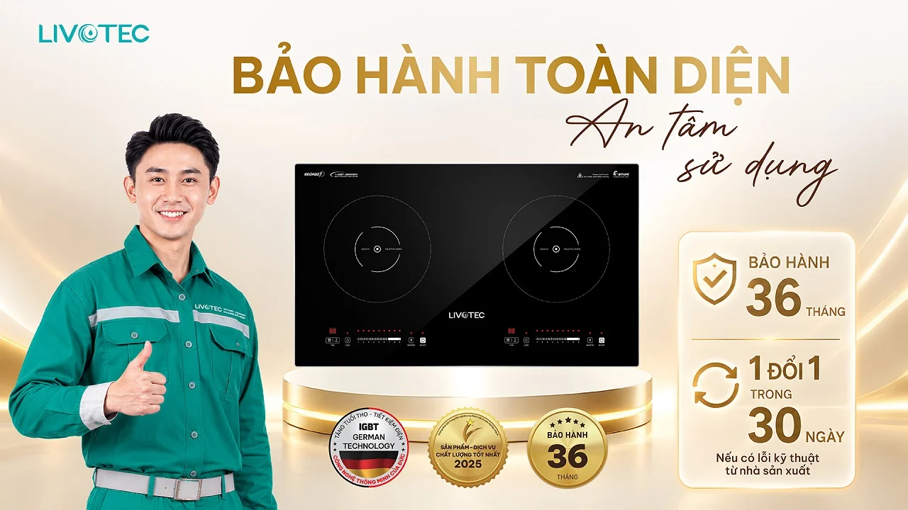 Livotec LIO-556V bảo hành 36 tháng, hỗ trợ đổi mới trong 30 ngày