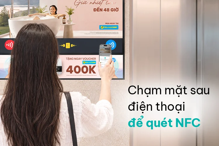 Chạm điện thoại quét NFC