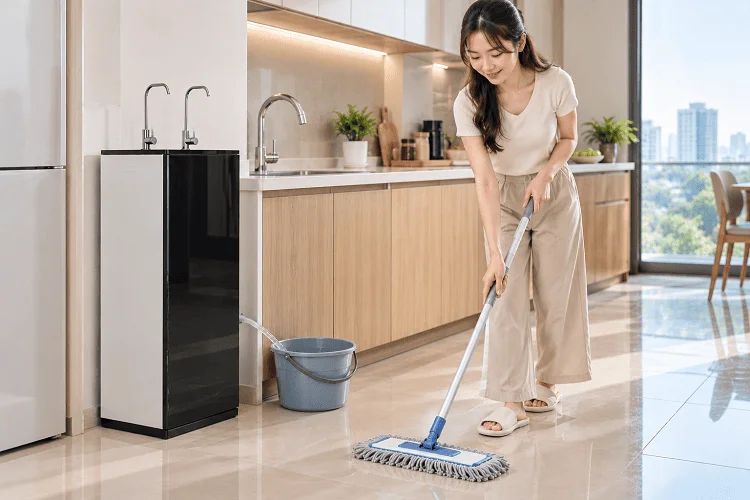 Tận dụng nước thải từ máy lọc nước RO cho lau dọn