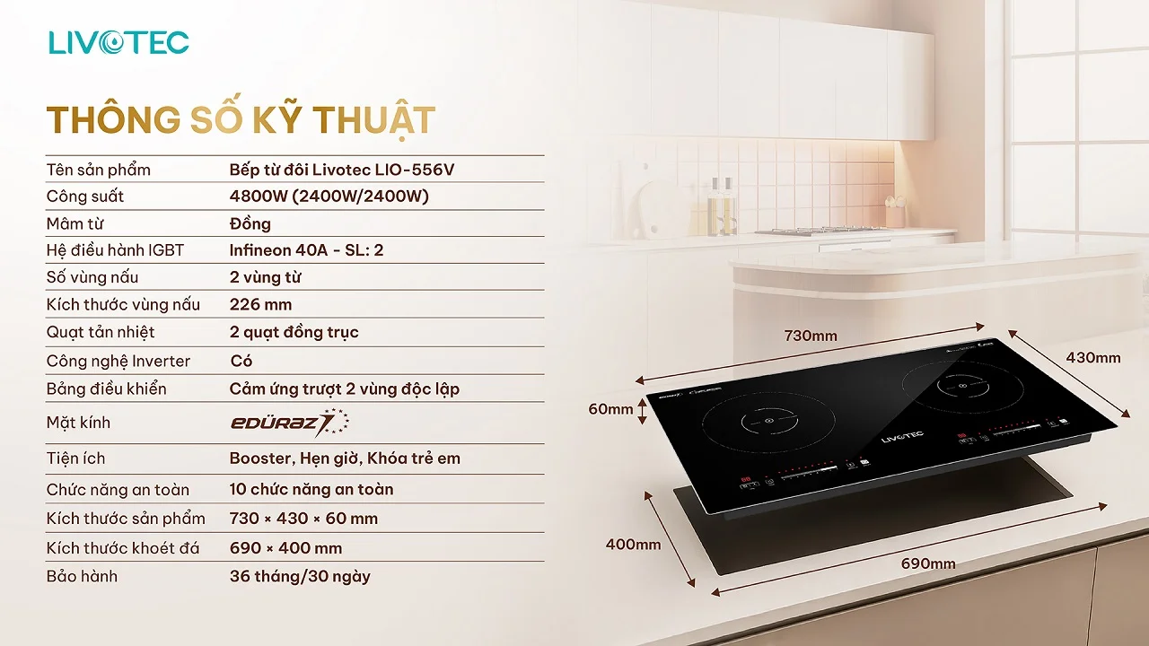 Thông số kỹ thuật của Livotec E-smart LIO-556V