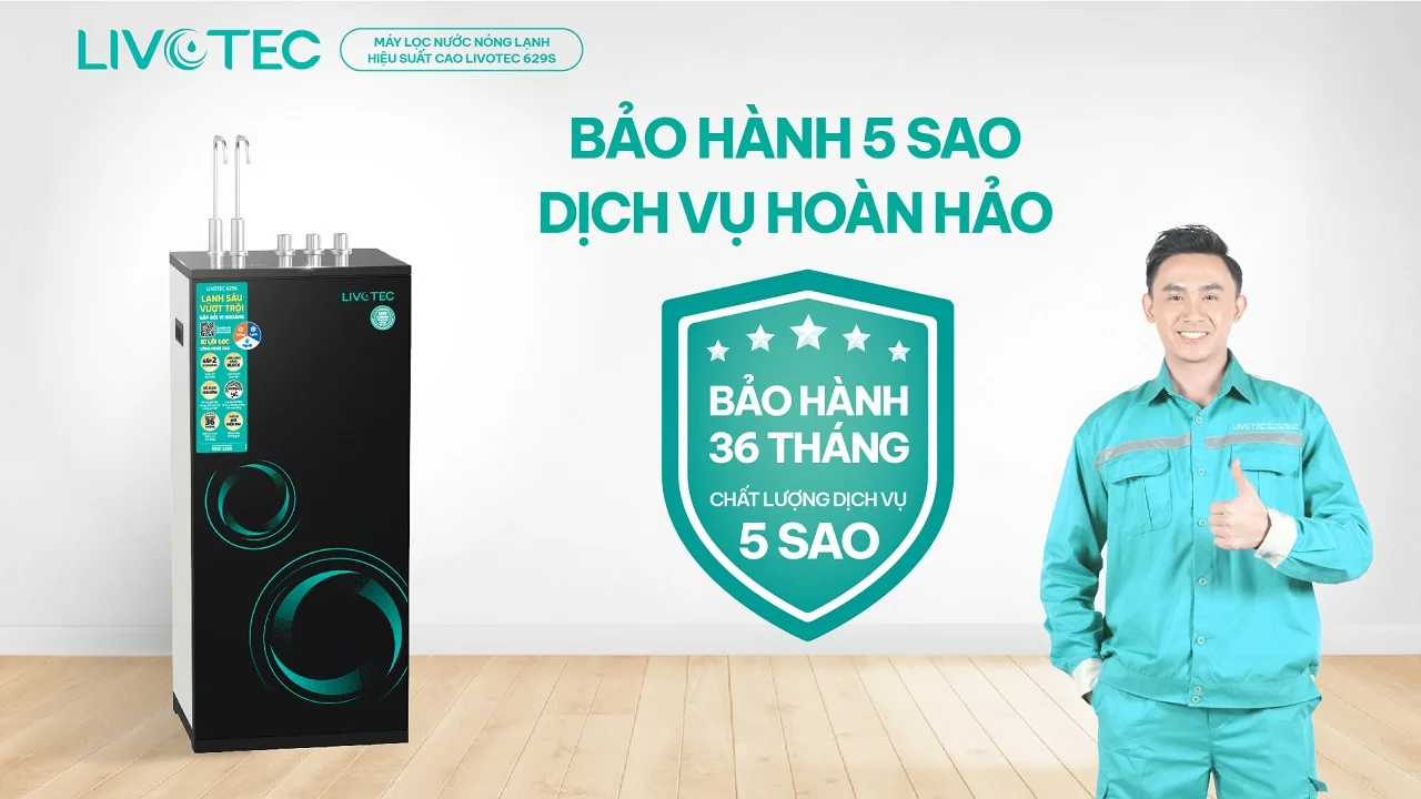 Máy lọc nước nóng lạnh Livotec 629S bảo hành chính hãng 3 năm