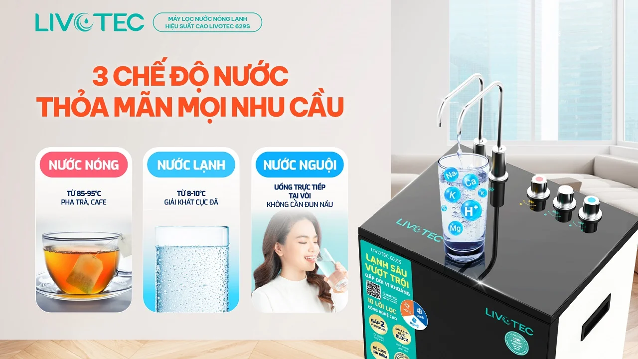 Livotec 629S có 3 chế độ nước tiện lợi