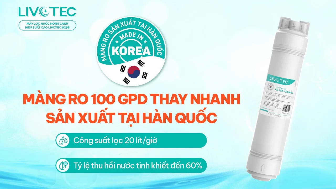 Livotec 629S màng RO 100GPD Hàn Quốc