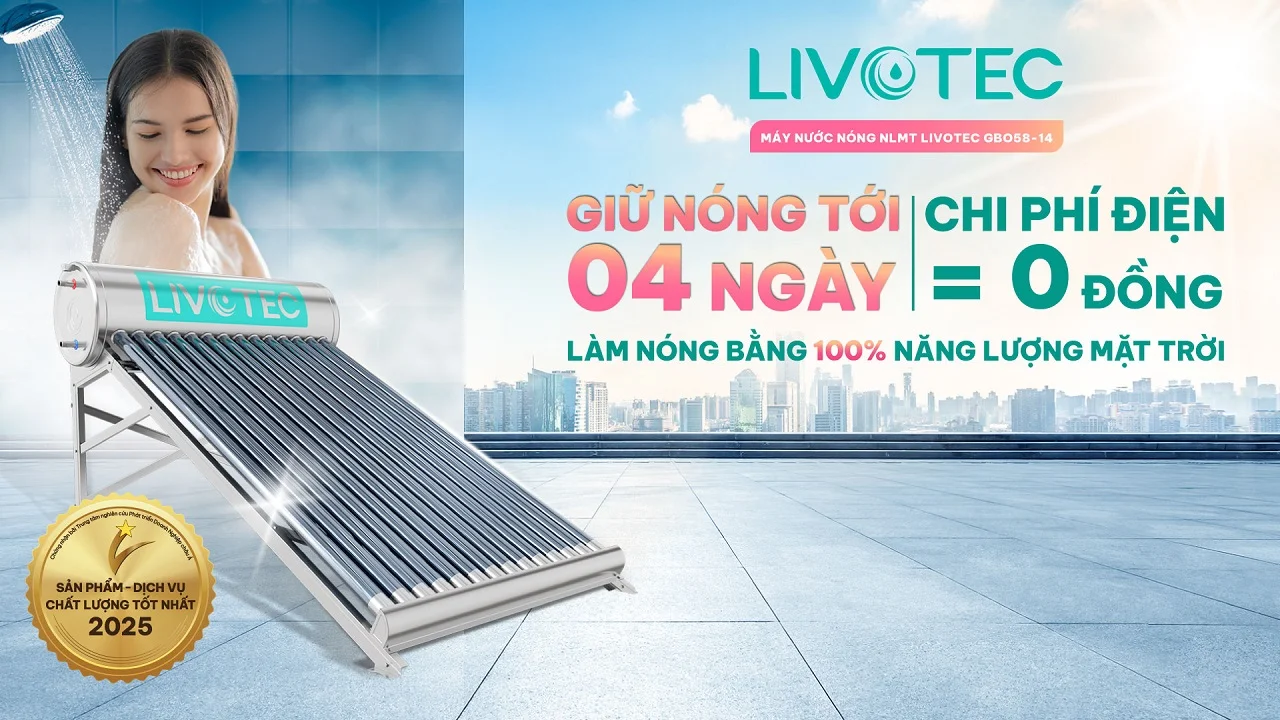 Máy nước nóng năng lượng mặt trời Livotec GBO58-14
