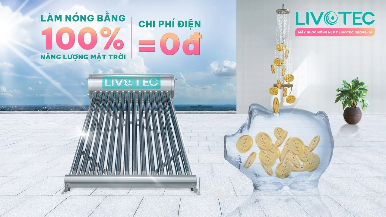 Máy nước nóng Livotec GBO58-14 inox an toàn không dùng điện
