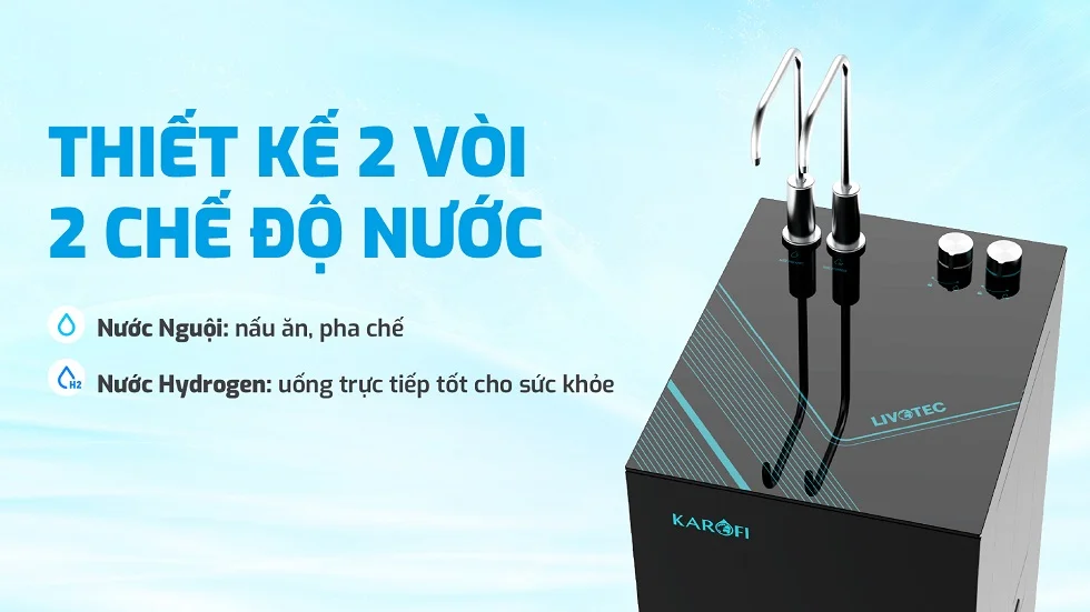 Livotec CL36 trang bị 2 vòi lọc 2 chế độ tiện lợi