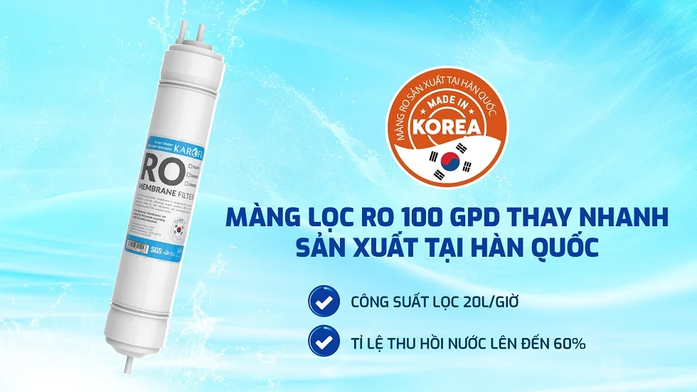 Màng RO 100 GPD máy lọc nước Livotec CL36 sản xuất tại Hàn Quốc