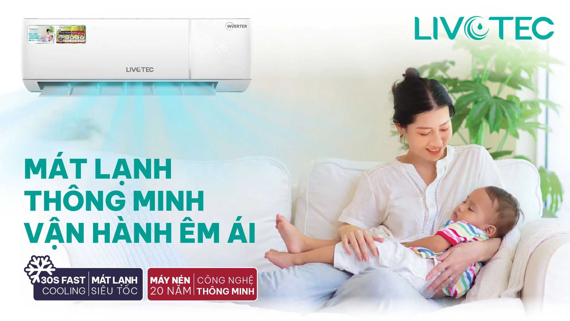 Livotec DH09 Inverter vận hành êm ái