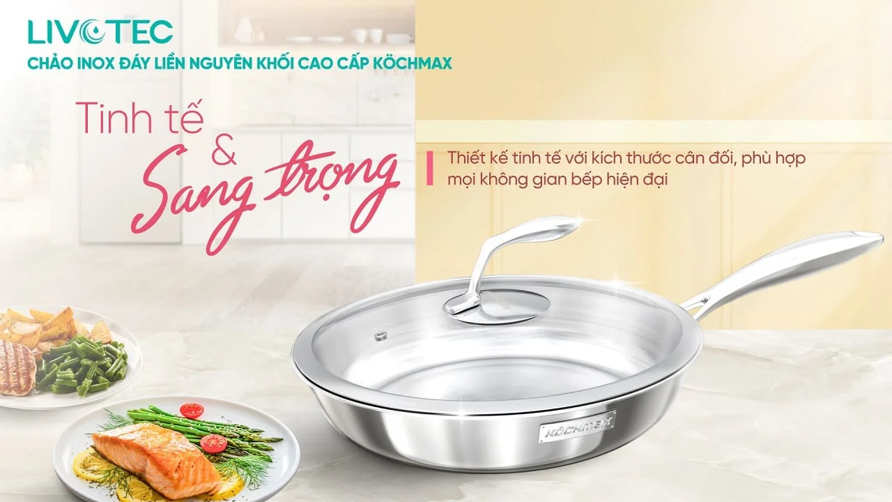 Chảo KOCHMAX KMP-28 thiết kế tinh tế, hợp mọi không gian bếp