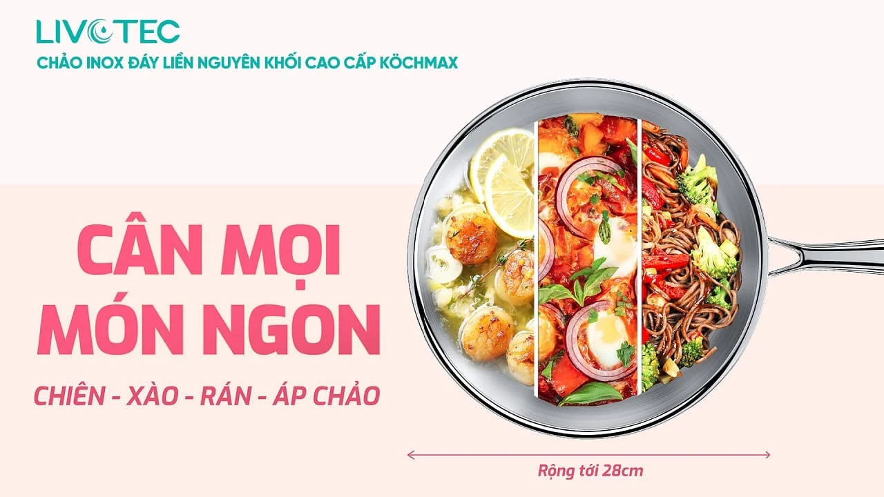 KOCHMAX KMP-28 kích thước 28cm phù hợp nhiều món nấu
