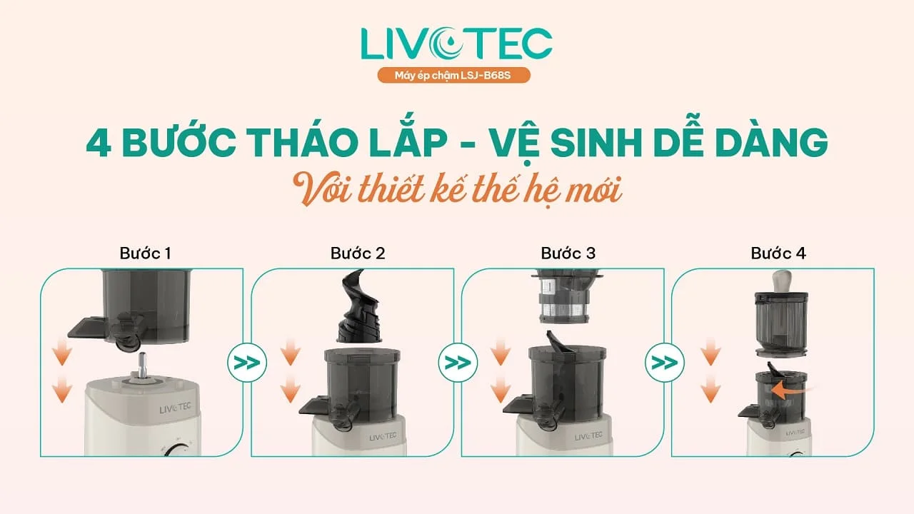 Livotec LSJ-B68S tháo lắp dễ dàng