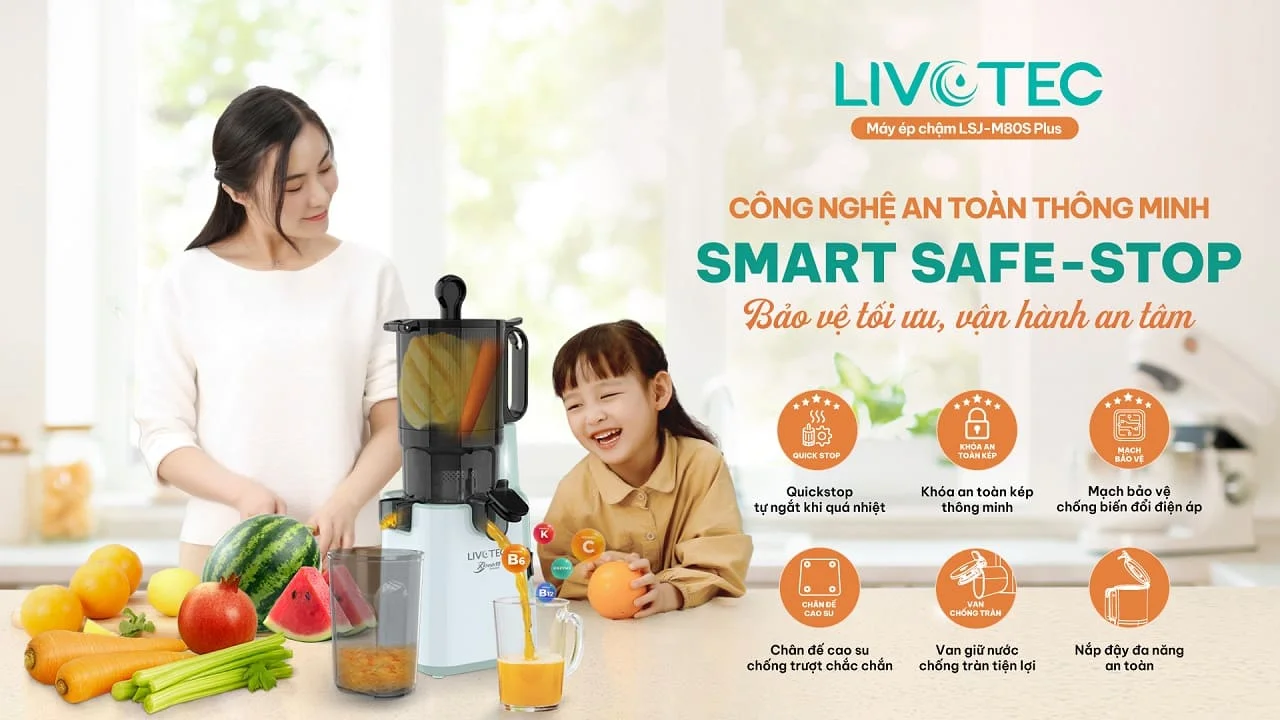 Livotec LSJ-M80S Plus cảm biến tự ngắt smart safe stop