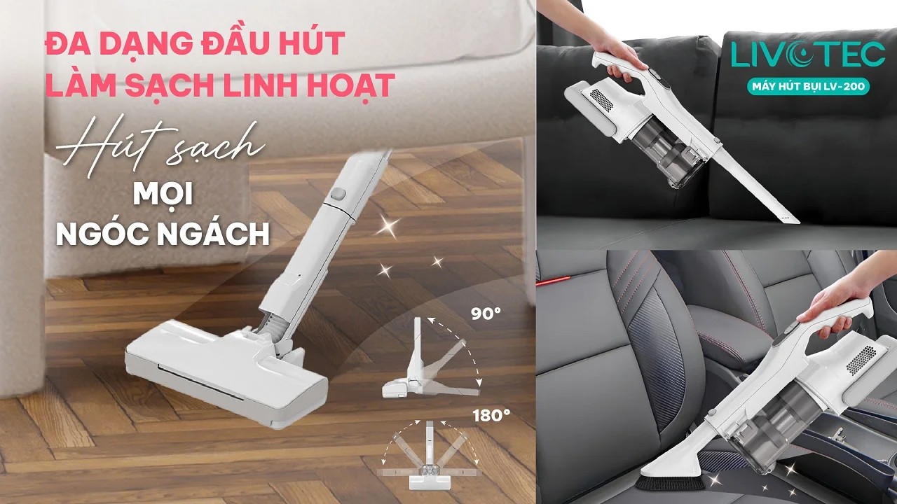 Livotec LV-200 đa dạng đầu hút làm sạch linh hoạt