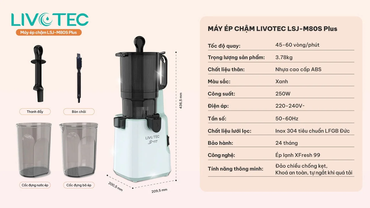 Thông số kỹ thuật LSJ M80s Plus
