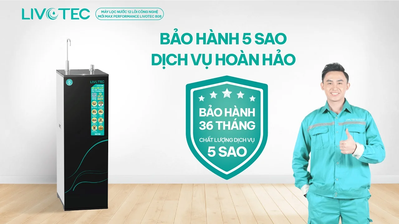 Máy lọc nước RO Livotec 808 bảo hành chính hãng 3 năm