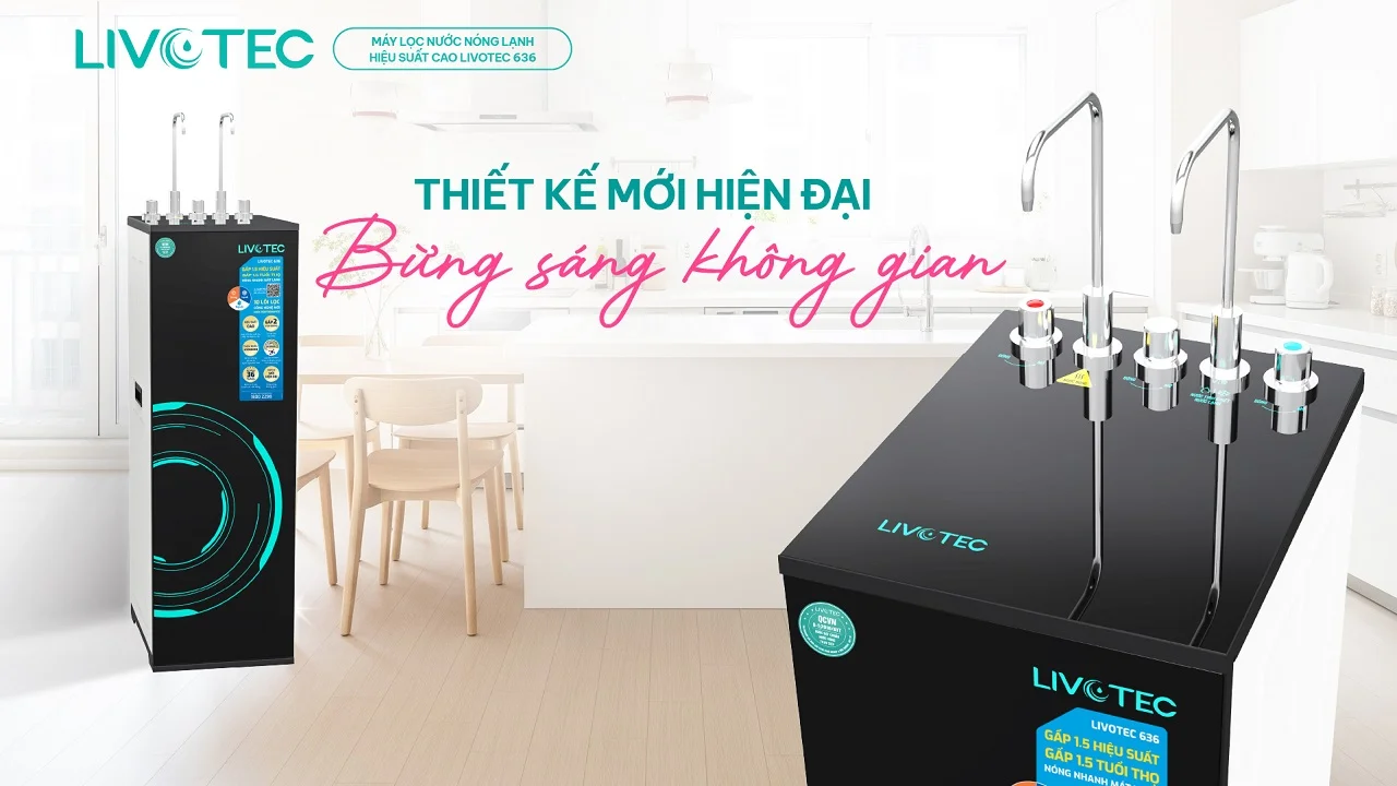 Máy lọc nước nóng lạnh Livotec 636 thiết kế hiện đại