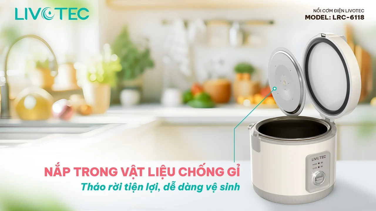 Nắp trong nồi cơm LRC-6118 bền bỉ
