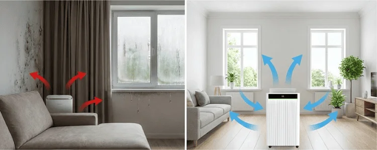 Vị trí đặt máy hút ẩm quyết định thời gian bật máy