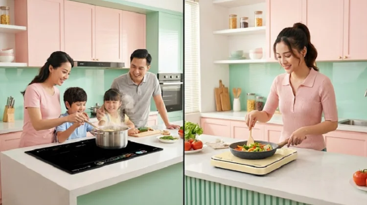 Chọn bếp từ đơn hay đôi cho gia đình
