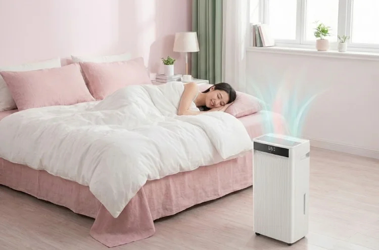 Máy hút ẩm giúp gỗ trợ cải thiện giấc ngủ nhờ không khí dễ chịu