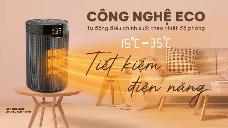Máy sưởi gốm Livotec LCH-1597D