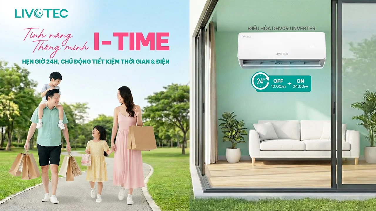 Điều hòa một chiều Livotec DHV09J Inverter I-Time hẹn giờ 24h