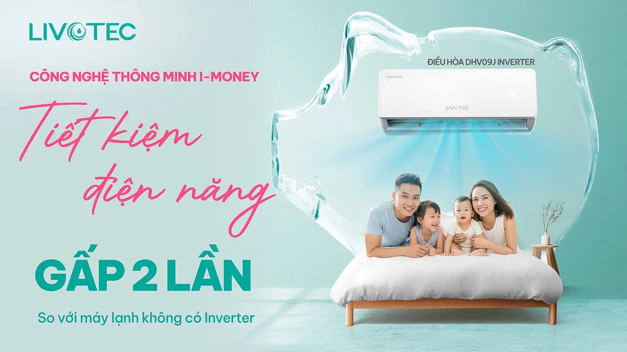 Điều hòa một chiều Livotec DHV09J Inverter tiết kiệm điện I-Money