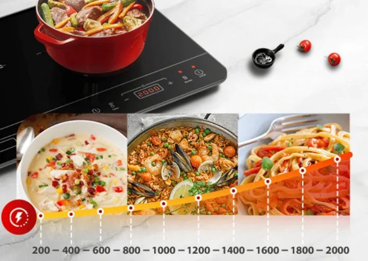 Tùy chỉnh mức nhiệt bếp từ phù hợp