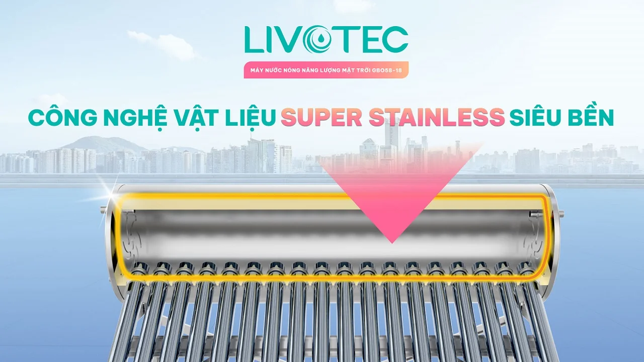 Máy nước nóng năng lượng mặt trời Livotec GBO58-18 tsp